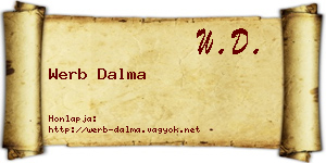 Werb Dalma névjegykártya
